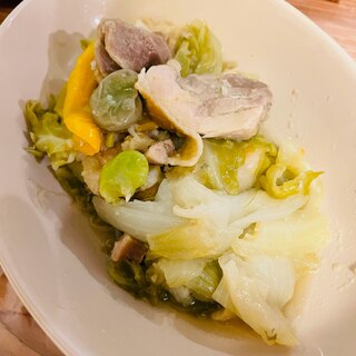 塩レモンチキンと野菜の重ね煮